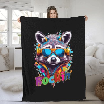 Discover Rockin Raccoon Fleece Blankets