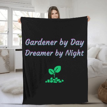 Discover Gardener by Day Dreamer by Night Fleece Blankets