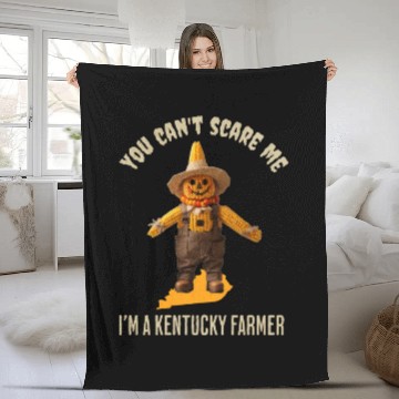 Discover I’m a Kentucky Farmer Halloween Fall Autumn Fleece Blankets