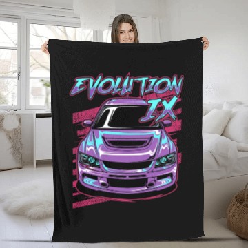 Discover Lancer Evolution Ix Neon Theme Fleece Blankets