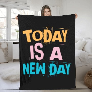 Discover Today is a new day - Vintage Fleece Blankets
