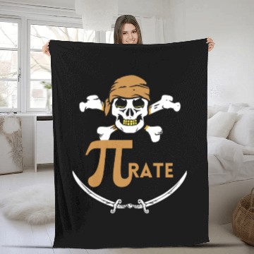 Discover Marh Pi Day Funny Pirate Funny Pi Day Fleece Blankets