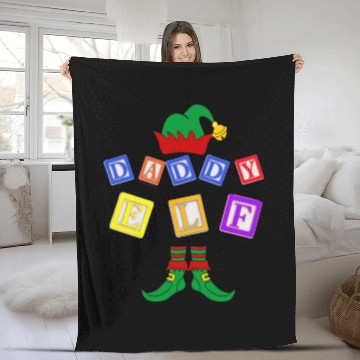 Discover daddy elf Fleece Blankets