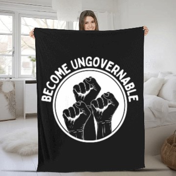 Discover Become Ungovernable Punk Anarchy Lovers Gift Fleece Blankets