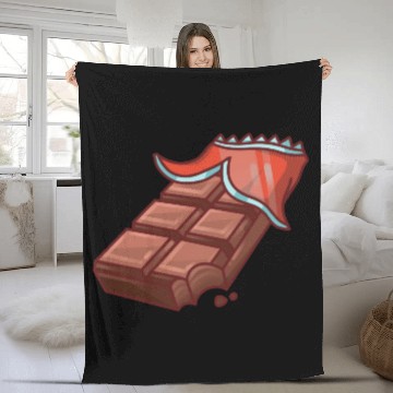 Discover A Dark Chocolate Bar Fleece Blankets