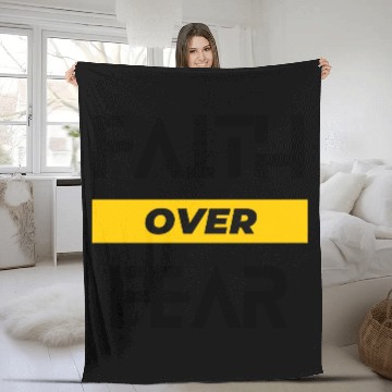 Discover FAITH OVER FEAR Fleece Blankets