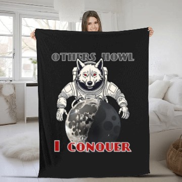 Discover Wolf Conquering the Moon - Other Howl... I Conquer Fleece Blankets