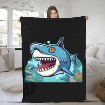 Discover Shark Attack Fleece Blankets