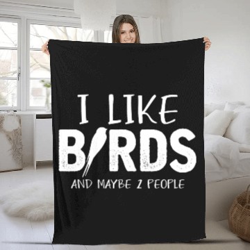 Discover Bird Lover Joke People Budgie Parrot Hummingbird Fleece Blankets