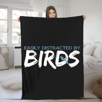 Discover Birds LoverJoke Budgie Bird Sparrow Hummingbird Fleece Blankets