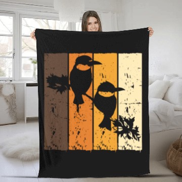 Discover Birds Art Budgie Sparrow Canary Parrot Hummingbird Fleece Blankets