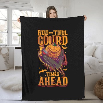 Discover Scary Pumpkin Halloween Costume Autumn Fall Gift Fleece Blankets
