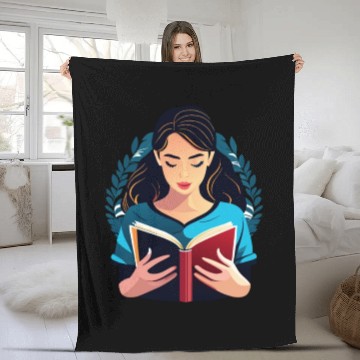 Discover Booktroverts Bookworm Fleece Blankets