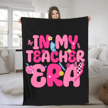 Discover In My Teacher Era Best Teacher Appreciation Retro Fleece Blankets