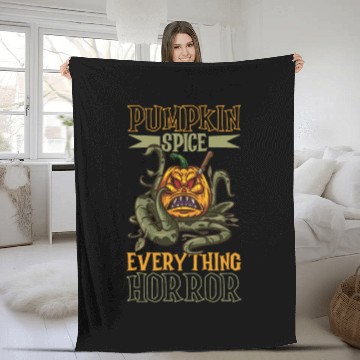 Discover Scary Pumpkin Halloween Costume Autumn Fall Gift Fleece Blankets