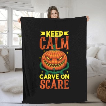 Discover Scary Pumpkin Halloween Costume Autumn Fall Gift Fleece Blankets