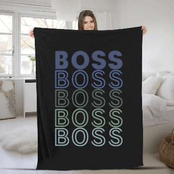 Discover Boss gift for father in Christmas Fleece Blankets