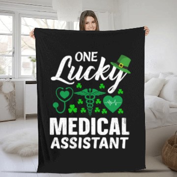 Discover St Patrick'S Day Lucky Medical Assistant Fleece Blankets
