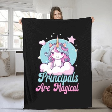 Discover School Administrator Principal Admin Squad Fleece Blankets