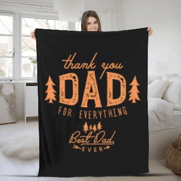 Discover father's day Cute Thank you Dad For Everything Fleece Blankets