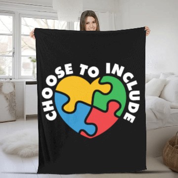 Discover Choose to Include Special Education Sped Teacher Fleece Blankets