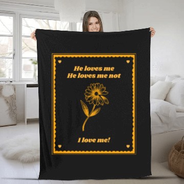 Discover He Loves Me He Loves Me Not I Love Me Fleece Blankets