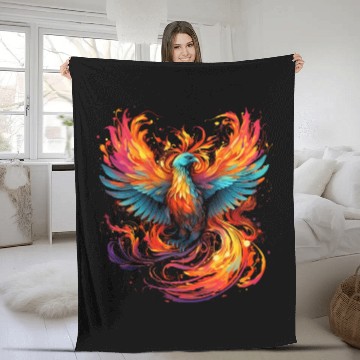Discover Phoenix Bird Mythical Fleece Blankets