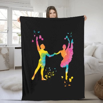 Discover Ballet Dance Couple Woman Ballerina Fleece Blankets