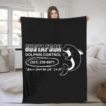 Discover Gustafson dolphin control Fleece Blankets