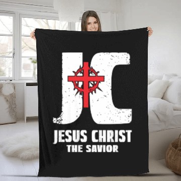 Discover JC Jesus Christ My Savior Love Jesus Christian Fleece Blankets