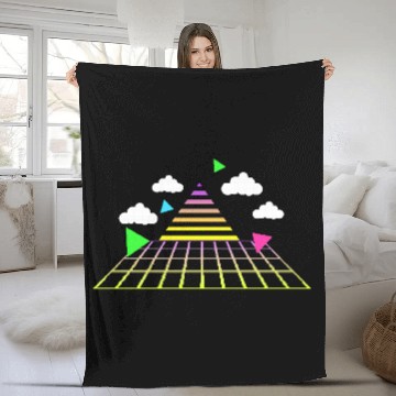 Discover Game 8-bit pixel retro style 90s. Fleece Blankets