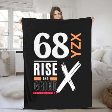 Discover Rise and grind urban style Fleece Blankets