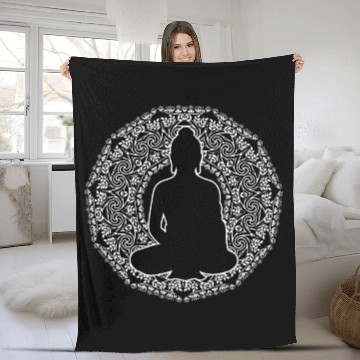 Discover Buddha Mandala Spiritually Person Gift Fleece Blankets