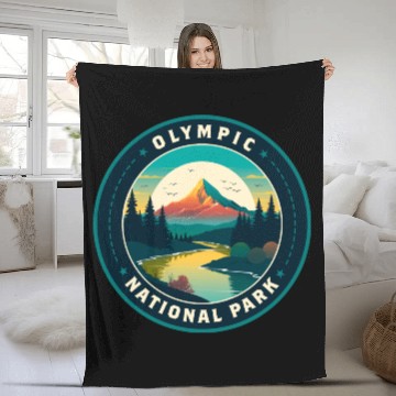 Discover Olympic National Park Fleece Blankets