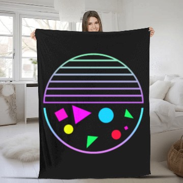 Discover Retro sunset style 80s Fleece Blankets