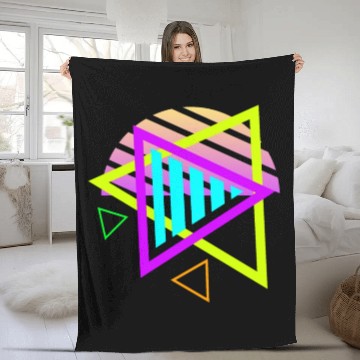 Discover Retro sunset style 80s Fleece Blankets