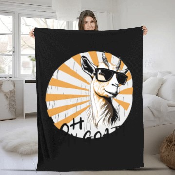 Discover Ho my goat Fleece Blankets