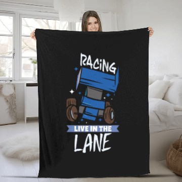 Discover Sprint Car Mom Dirt Track Racing Racing Race Day Fleece Blankets