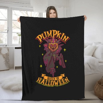 Discover Scary Pumpkin Halloween Costume Autumn Fall Gift Fleece Blankets