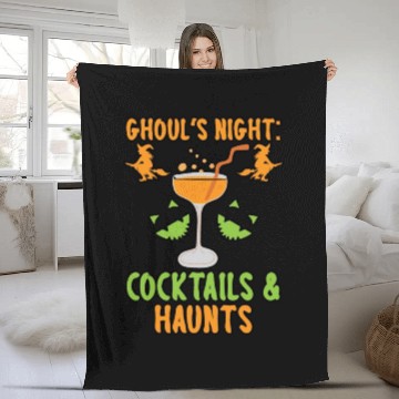 Discover Ghouls' Night: Cocktails & Haunts Halloween Fleece Blankets