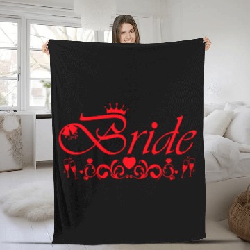Discover Bride Bachelorette Party Red Fleece Blankets