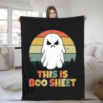 Discover Boo Retro Costume Ghost Halloween Fleece Blankets