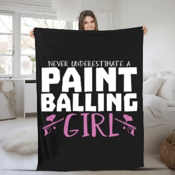 Discover Paintball Girl Paintballer Speedball Camouflage Fleece Blankets