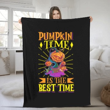 Discover Scary Pumpkin Halloween Costume Autumn Fall Gift Fleece Blankets
