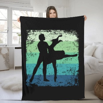 Discover Ballet Dance Couple Vintage Ballerina Fleece Blankets