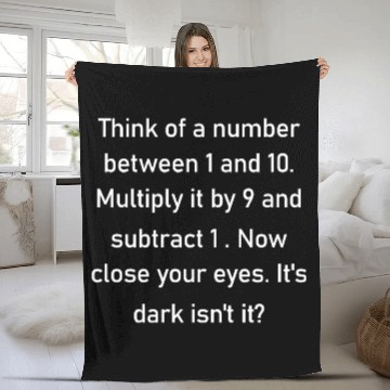 Discover Think Of A Number...| Math Funny | Math Geek Fleece Blankets