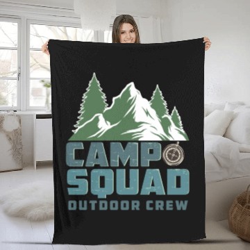Discover CAMP SQUAD OUTDOOR CREW Fleece Blankets