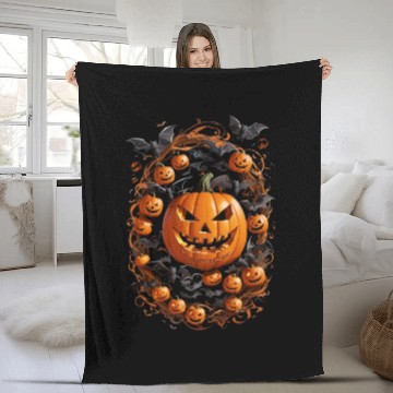 Discover Jack-o'-Lantern Fleece Blankets