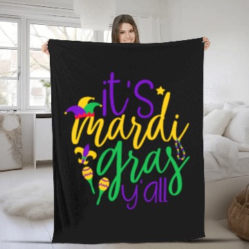 Discover It s Mardi Gras Y all Fleece Blankets