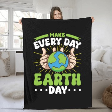 Discover Climate Change Environmental Earth Day Planet Fleece Blankets